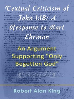 cover image of Textual Criticism of John 1